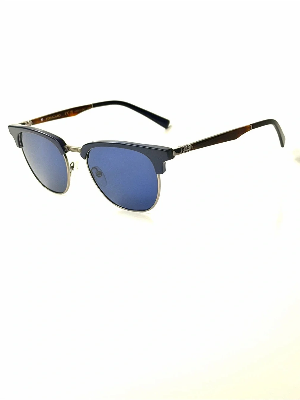 Salvatore  Ferragamo  SF 307S 414 Sunglasses Frame Blue Lenses 53mm 307 S
